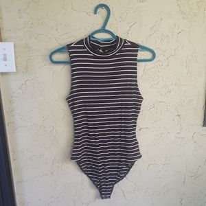 Mock Neck Turtleneck Ribbed Bodysuit Forever 21